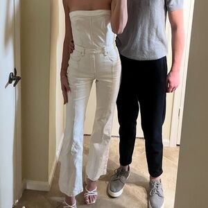 Elegant White Strapless Jumpsuit